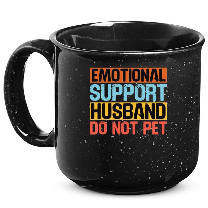 Emotional Support Husband Do Not Pet 15oz Campfire Ceramic Mug