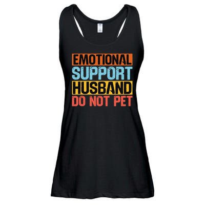 Emotional Support Husband Do Not Pet Ladies Essential Flowy Tank