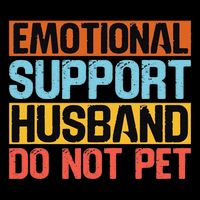 Emotional Support Husband Do Not Pet Flatbill Hat