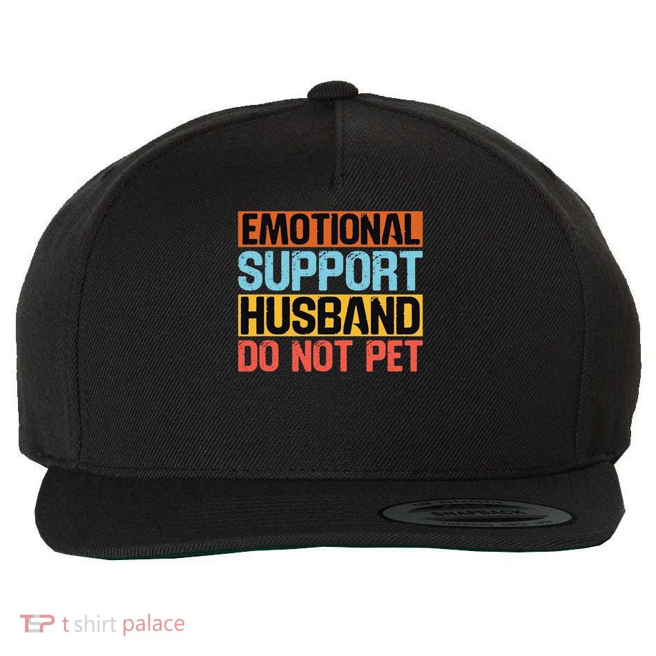 Emotional Support Husband Do Not Pet Wool Snapback Cap