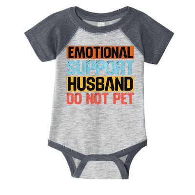 Emotional Support Husband Do Not Pet Infant Baby Jersey Bodysuit