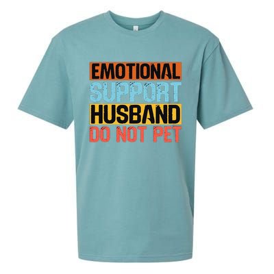 Emotional Support Husband Do Not Pet Sueded Cloud Jersey T-Shirt