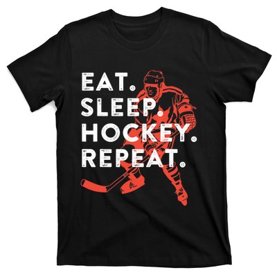 Eat Sleep Hockey Repeat Gift TShirt T-Shirt