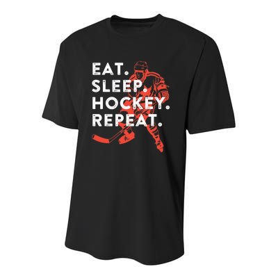 Eat Sleep Hockey Repeat Gift TShirt Youth Performance Sprint T-Shirt