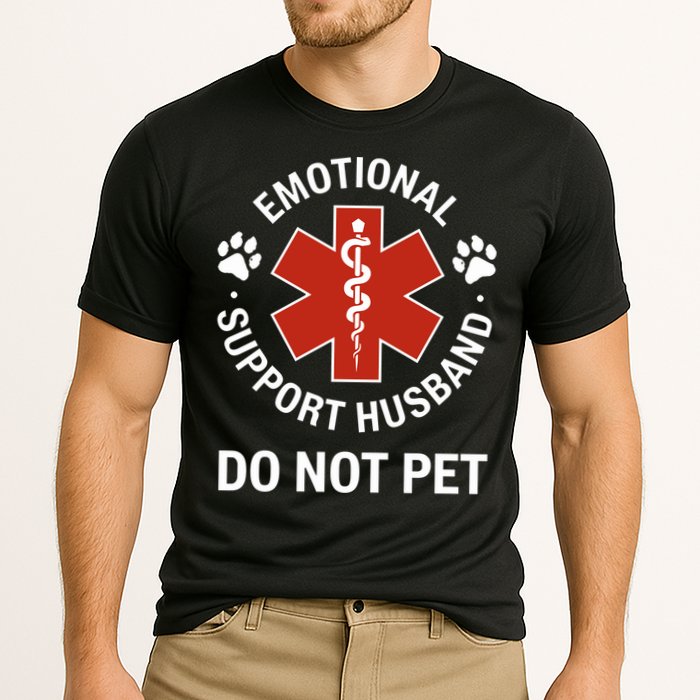 Emotional Support Husband Do Not Pet Cooling Performance Crew T-Shirt