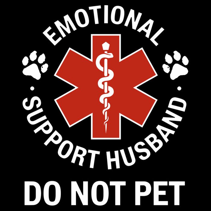 Emotional Support Husband Do Not Pet Button