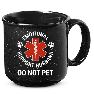 Emotional Support Husband Do Not Pet 15oz Campfire Ceramic Mug
