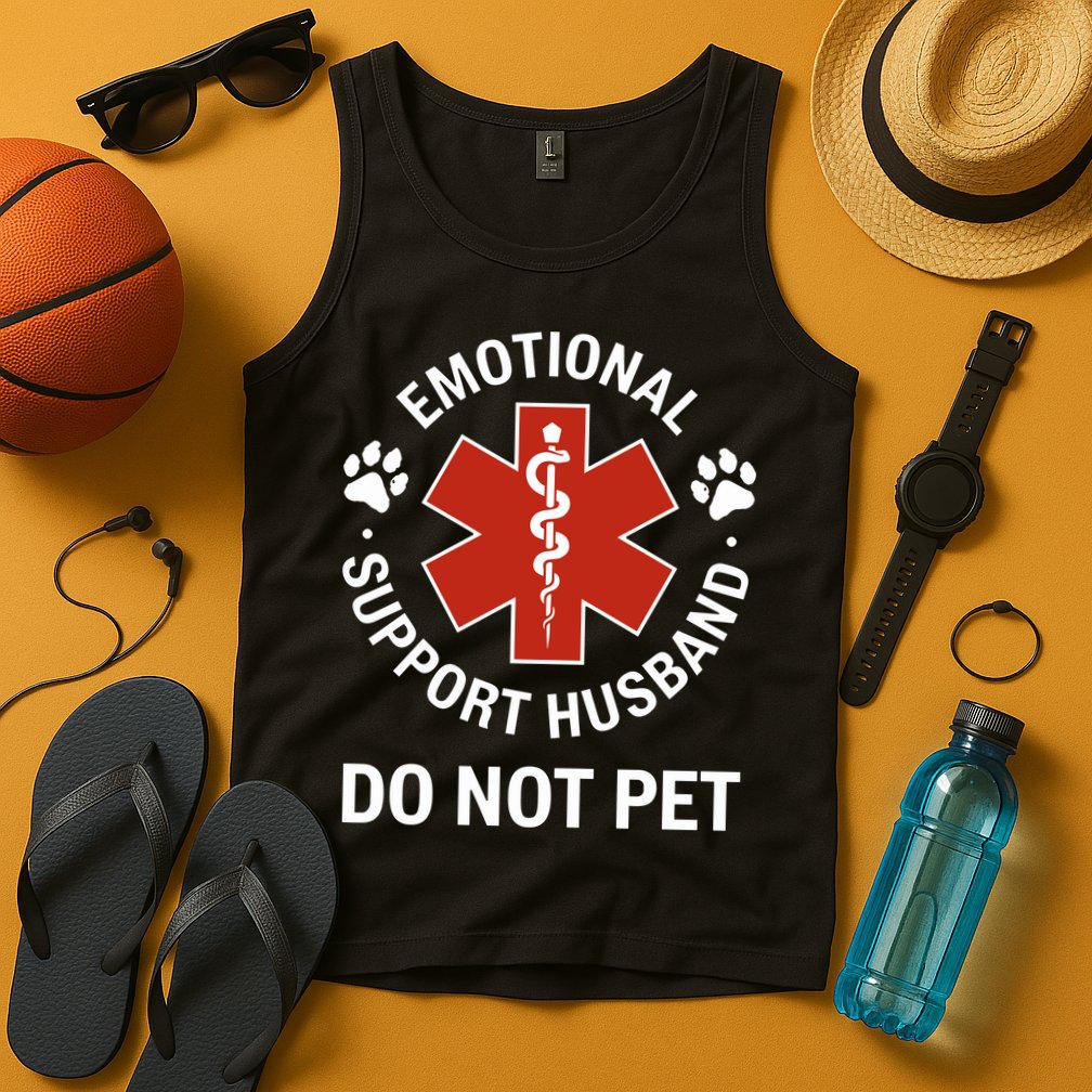 Emotional Support Husband Do Not Pet Tank Top