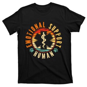 Emotional Support Human Retro Service Animal Dog T-Shirt