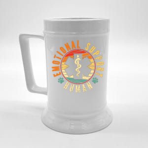 Emotional Support Human Retro Service Animal Dog Beer Stein