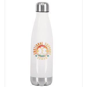 Emotional Support Human Retro Service Animal Dog Stainless Steel Insulated Water Bottle