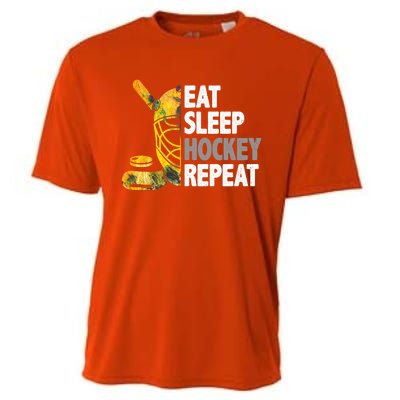 Eat Sleep Hockey Repeat Ice Hockey Player Gear Lover Cute Gift Cooling Performance Crew T-Shirt