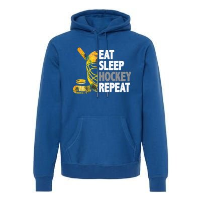 Eat Sleep Hockey Repeat Ice Hockey Player Gear Lover Cute Gift Premium Hoodie