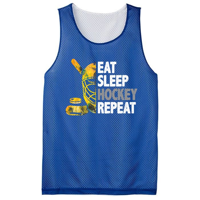 Eat Sleep Hockey Repeat Ice Hockey Player Gear Lover Cute Gift Mesh Reversible Basketball Jersey Tank