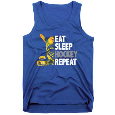 Eat Sleep Hockey Repeat Ice Hockey Player Gear Lover Cute Gift Tank Top