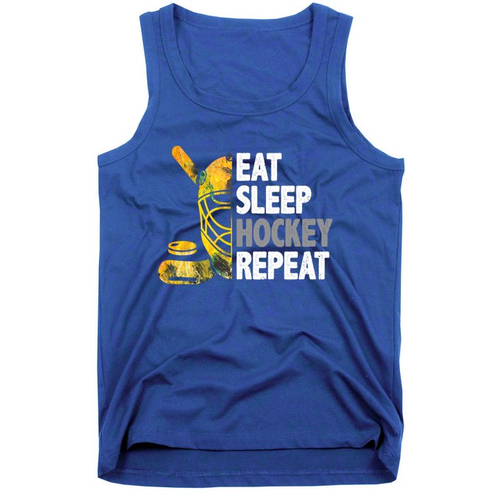 Eat Sleep Hockey Repeat Ice Hockey Player Gear Lover Cute Gift Tank Top