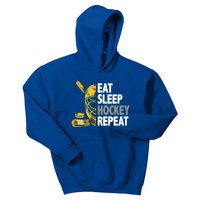 Eat Sleep Hockey Repeat Ice Hockey Player Gear Lover Cute Gift Kids Hoodie