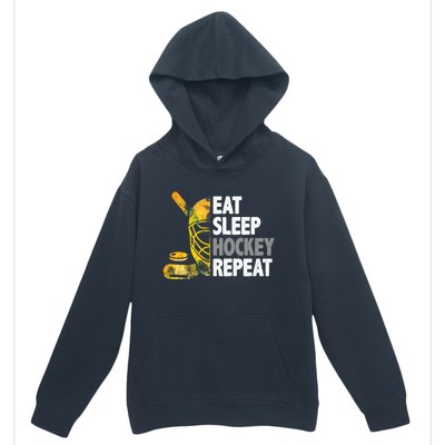 Eat Sleep Hockey Repeat Ice Hockey Player Gear Lover Cute Gift Urban Pullover Hoodie