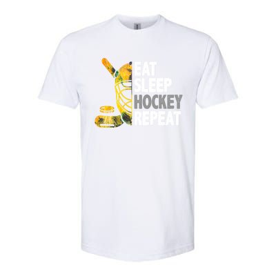 Eat Sleep Hockey Repeat Ice Hockey Player Gear Lover Cute Gift Softstyle CVC T-Shirt