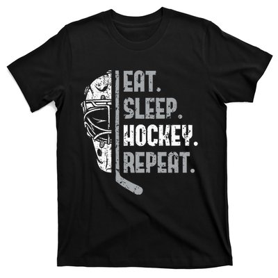 Eat Sleep Hockey Repeat Ice Hockey T-Shirt