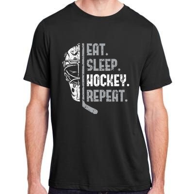 Eat Sleep Hockey Repeat Ice Hockey Adult ChromaSoft Performance T-Shirt