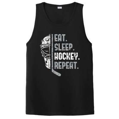 Eat Sleep Hockey Repeat Ice Hockey PosiCharge Competitor Tank