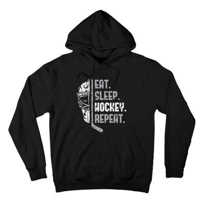 Eat Sleep Hockey Repeat Ice Hockey Tall Hoodie