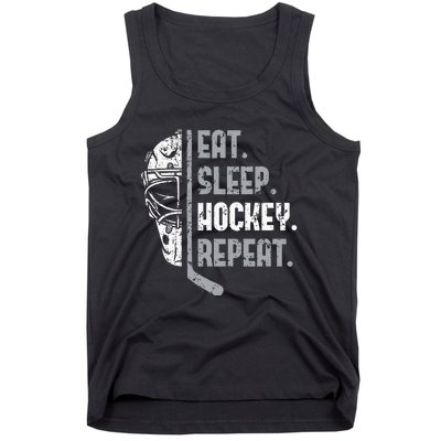 Eat Sleep Hockey Repeat Ice Hockey Tank Top