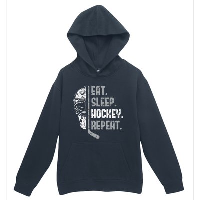 Eat Sleep Hockey Repeat Ice Hockey Urban Pullover Hoodie