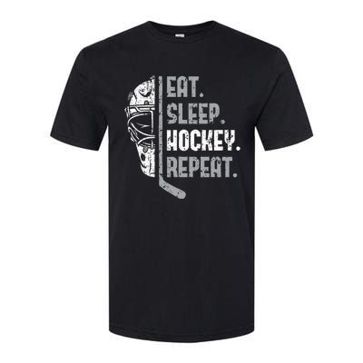 Eat Sleep Hockey Repeat Ice Hockey Softstyle CVC T-Shirt