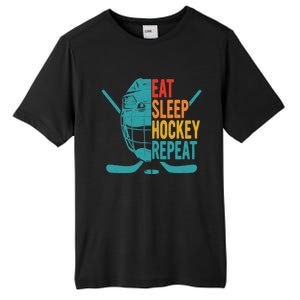 Eat Sleep Hockey Repeat Hockey Funny Ice Hockey Tall Fusion ChromaSoft Performance T-Shirt