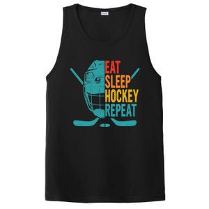 Eat Sleep Hockey Repeat Hockey Funny Ice Hockey PosiCharge Competitor Tank