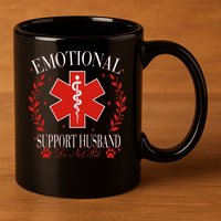 Emotional Support Husband Do Not Pet 11oz C Handle Ceramic Mug