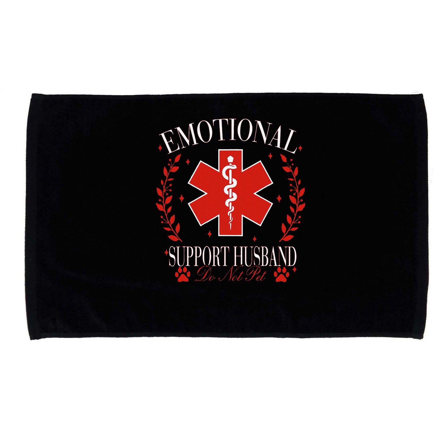 Emotional Support Husband Do Not Pet Microfiber Hand Towel