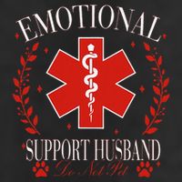 Emotional Support Husband Do Not Pet Microfiber Hand Towel