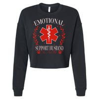 Emotional Support Husband Do Not Pet Cropped Pullover Crew