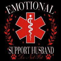 Emotional Support Husband Do Not Pet Cropped Pullover Crew