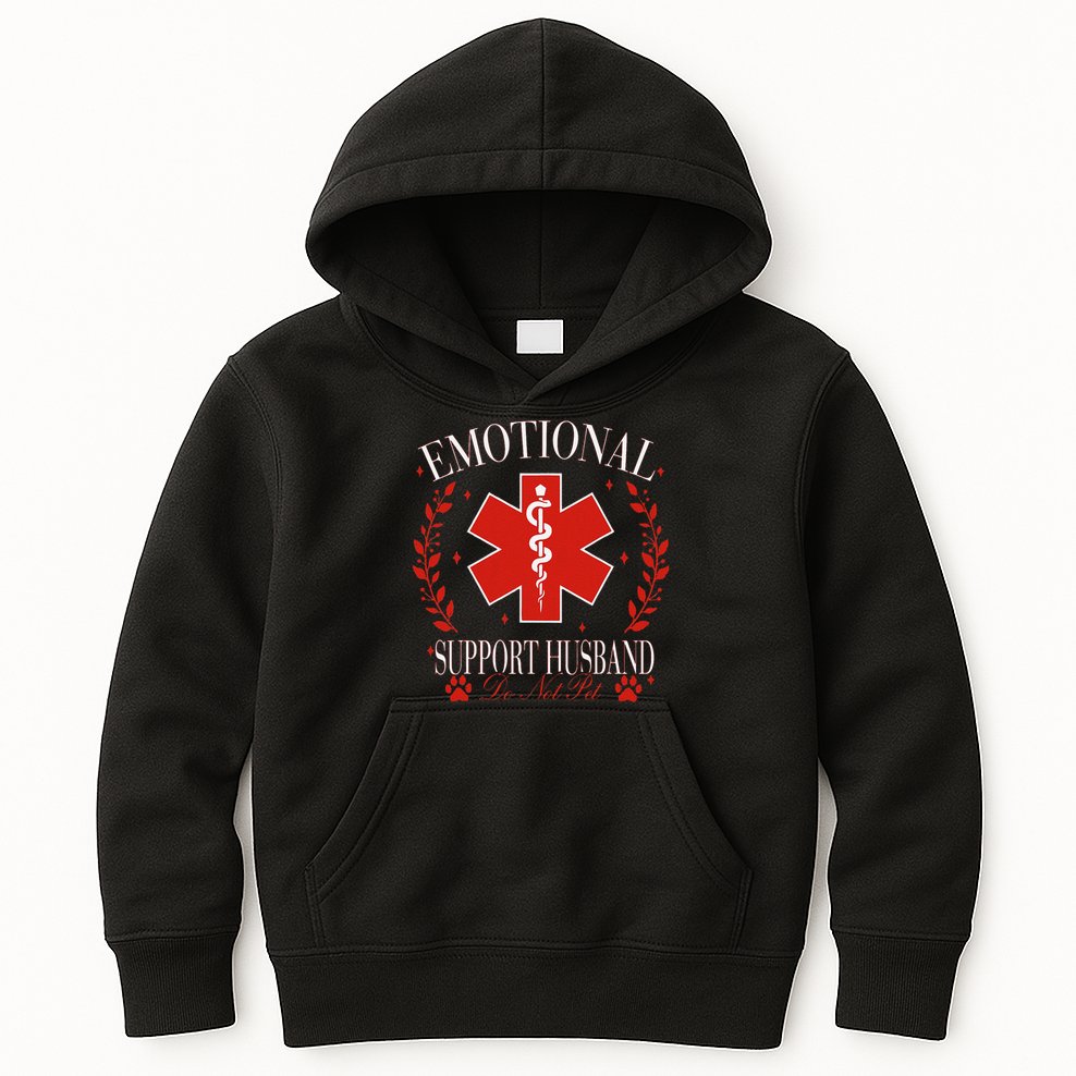 Emotional Support Husband Do Not Pet Kids Hoodie