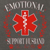 Emotional Support Husband Do Not Pet Cotton Canvas Backpack