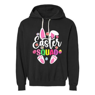 Easter Squad Happy Easter Cute Bunny Rabbit Crew Hunting Egg Garment-Dyed Fleece Hoodie