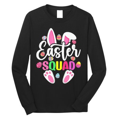 Easter Squad Happy Easter Cute Bunny Rabbit Crew Hunting Egg Long Sleeve Shirt