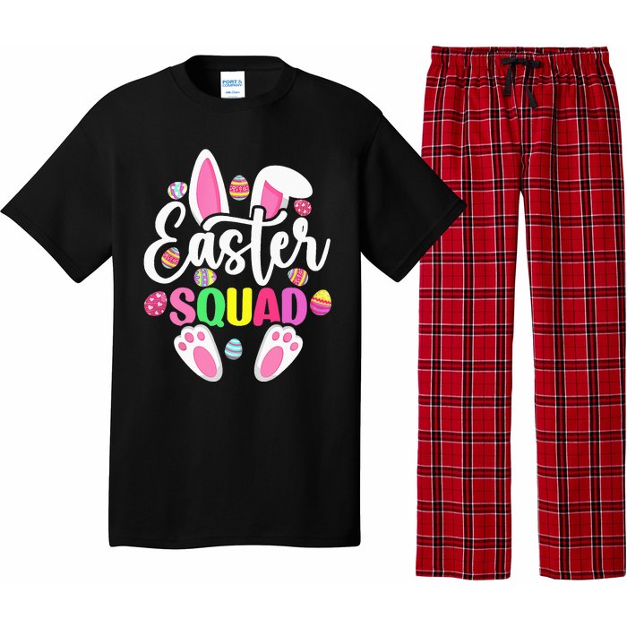 Easter Squad Happy Easter Cute Bunny Rabbit Crew Hunting Egg Pajama Set