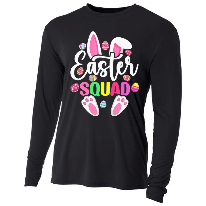 Easter Squad Happy Easter Cute Bunny Rabbit Crew Hunting Egg Cooling Performance Long Sleeve Crew