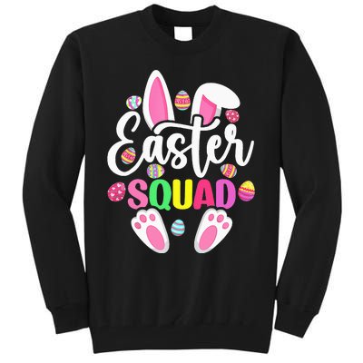 Easter Squad Happy Easter Cute Bunny Rabbit Crew Hunting Egg Tall Sweatshirt