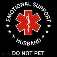 Emotional Support Husband Do Not Pet Funny Husband Dad Joke Stripe Pom Pom Beanie