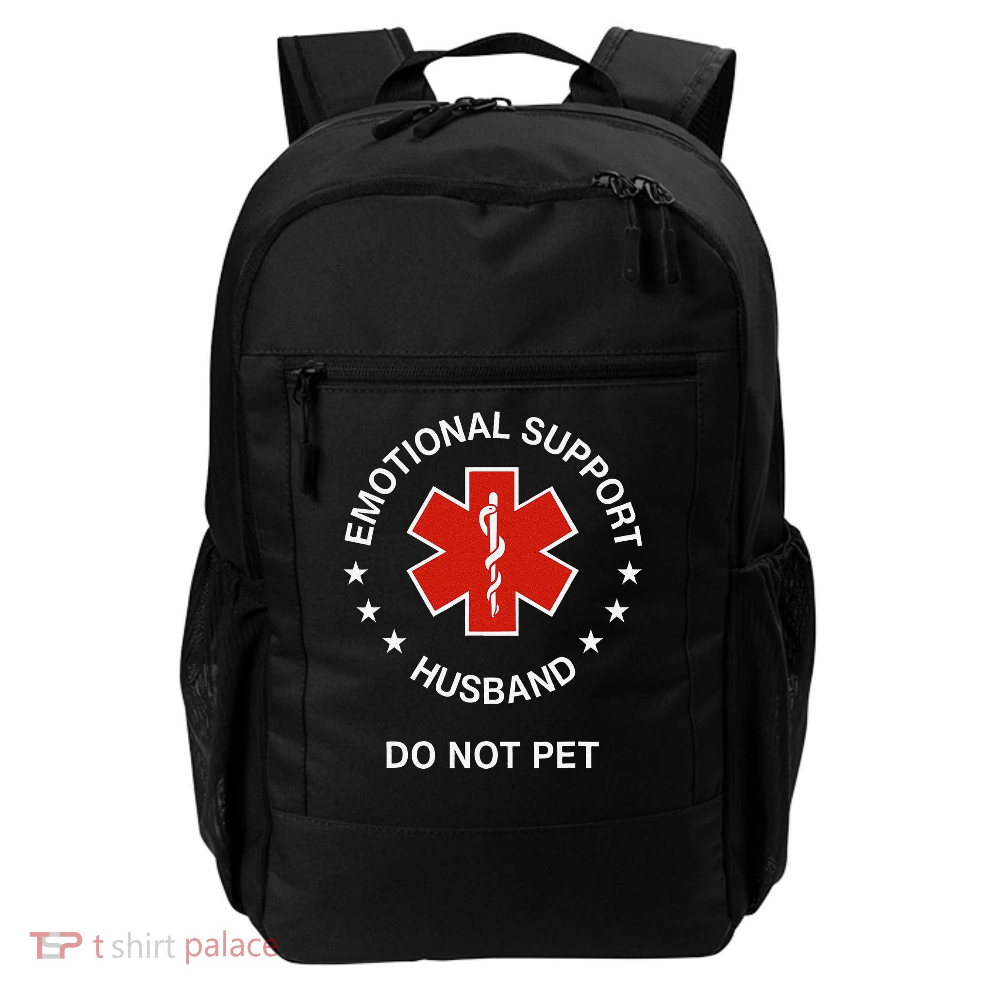 Emotional Support Husband Do Not Pet Funny Husband Dad Joke Backpack