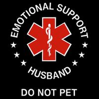 Emotional Support Husband Do Not Pet Funny Husband Dad Joke 7-Panel Snapback Hat