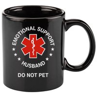 Emotional Support Husband Do Not Pet Funny Husband Dad Joke 11oz C Handle Ceramic Mug