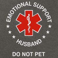 Emotional Support Husband Do Not Pet Funny Husband Dad Joke Cotton Canvas Backpack
