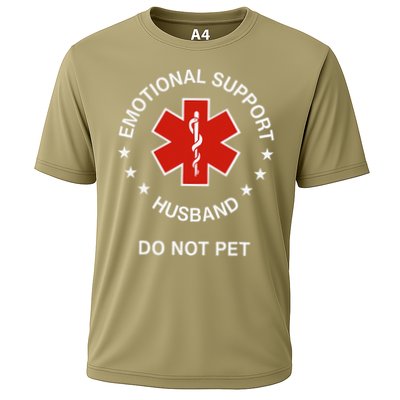 Emotional Support Husband Do Not Pet Funny Husband Dad Joke Performance Shirt
